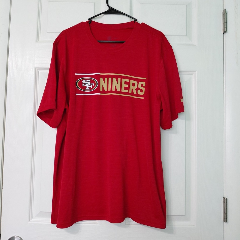 Nike San Francisco 49ers Dri-FIT T-Shirt Mens XL Red Gold SF Niners NFL Graphic